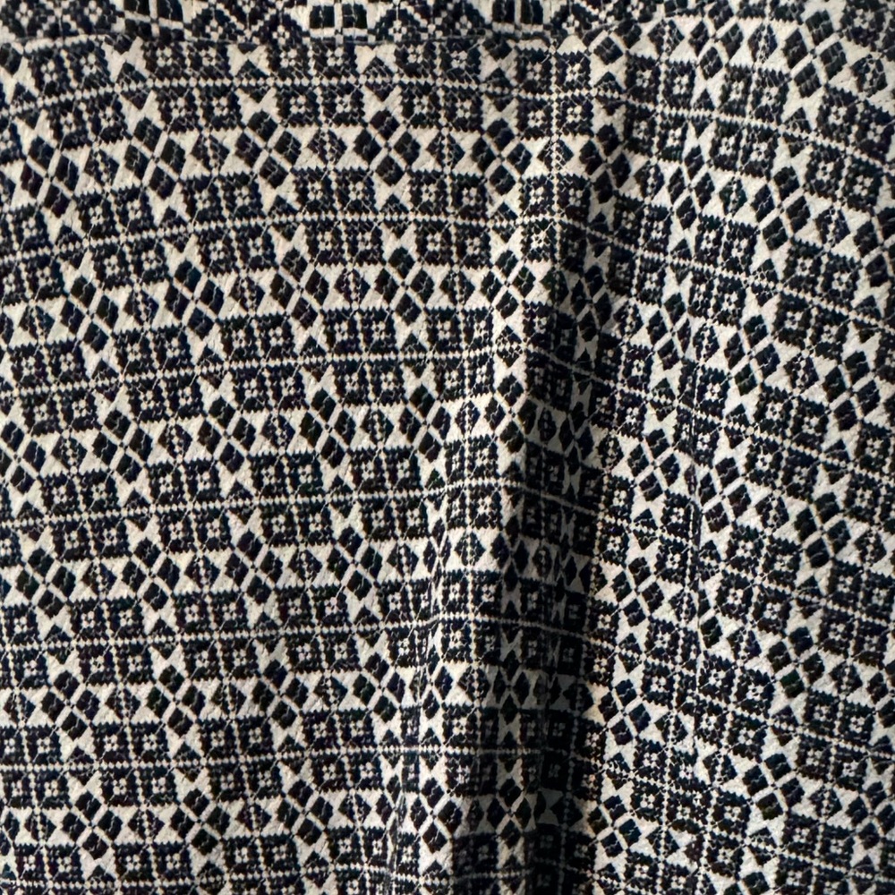 Tory Burch White and Blue Stencil Hourglass Summer Dress - Picture 7 of 10